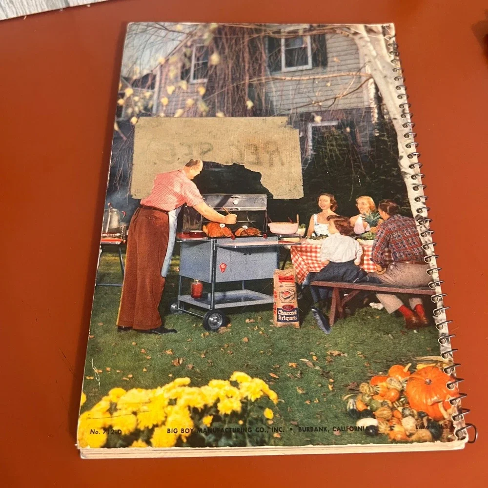 Vintage Big Boy Barbecue Book 1950s Spiral Cookbook Mid Century Grilling Recipes